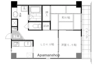 ウエストヒルズ【407号室】の間取り