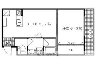 シャルレ12番館【3階】の間取り