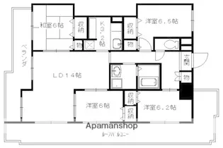 リージョン御池【501号室】の間取り