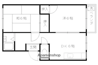 さんぐりーんナガイ【202号室】の間取り