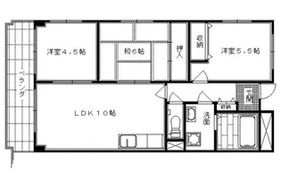 ドムール有栖川【201号室】の間取り