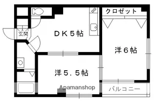 松山サザンクロス【301号室】の間取り