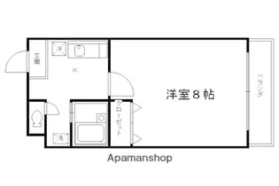 1Kの間取り画像