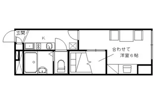 レオパレス蜂ヶ岡【1階】の間取り