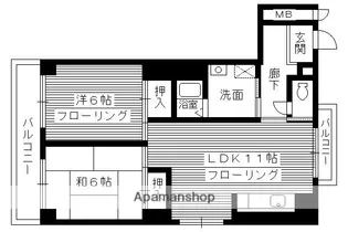 クレスト桂坂【3階】の間取り