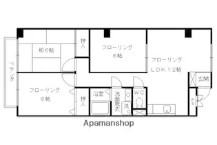 ウエストヴィラ【302号室】の間取り