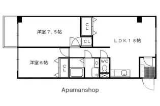 ウエストヴィラ【203号室】の間取り