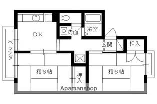 サンサウスヒル竹田【205号室】の間取り