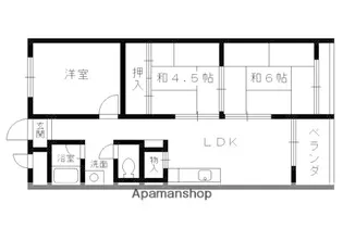 サンコーポ安井【4-E号室】の間取り