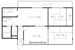 第21長栄コーポ小山【305号室】の間取り