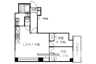 グランコルベール西院【5階】の間取り