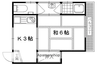富畑荘【202号室】の間取り