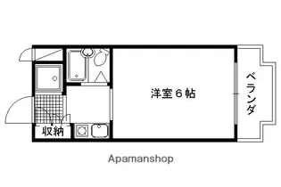 コモリスター桂【208号室】の間取り