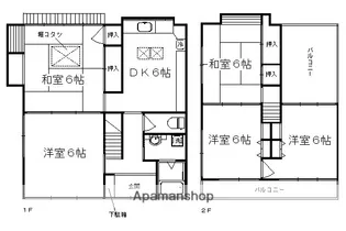 京都府京都市右京区梅津フケノ川町【一戸建】の間取り