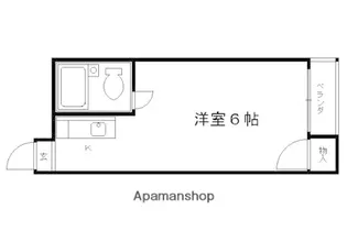 エムズ太秦【2-F号室】の間取り