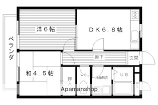 リッツハウス瀬戸川【101号室】の間取り