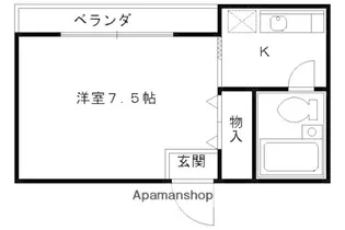 1Kの間取り画像