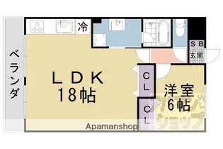 マンション清【405号室】の間取り