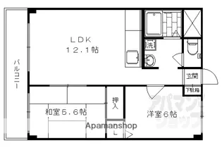 レジデンスオークラ【3階】の間取り