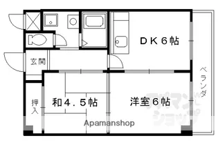 レジデンスオークラ【5階】の間取り