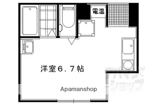 こまかも川【201号室】の間取り