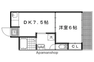 ヴィラ白川山手【35号室】の間取り