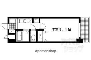 ヴィヴァーチェ四条大宮【606号室】の間取り
