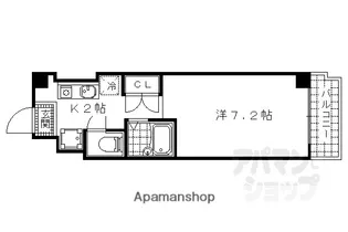 キャトルセゾン【207号室】の間取り