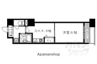 エスリード京都河原町第3【306w号室】の間取り