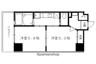 KUSHIGE GOJO【711号室】の間取り