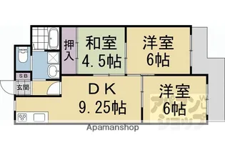 ハイツサイプリスA棟【308号室】の間取り