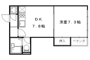メゾン音羽【208号室】の間取り
