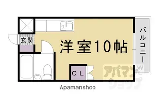 ヴィエント北花山【412号室】の間取り