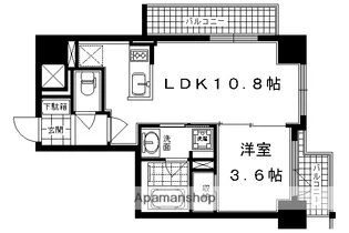 ダイナシティ二条城前【303号室】の間取り