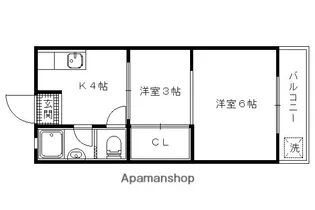 マンション山科【B3-7号室】の間取り