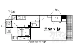 DETOMー1銀閣寺道【404号室】の間取り