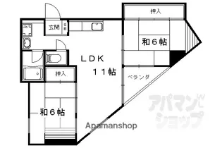 第二ロイヤルハイツ和田【306号室】の間取り