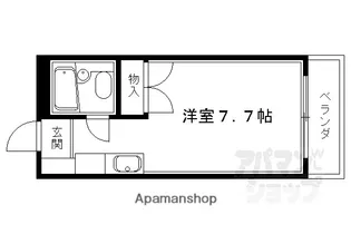 リージェント紫竹【110号室】の間取り