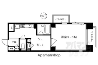 1DKの間取り画像