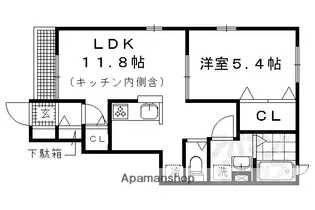 VIVACE御蔭【1階】の間取り