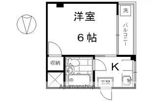 ドミトリー北斗【201号室】の間取り