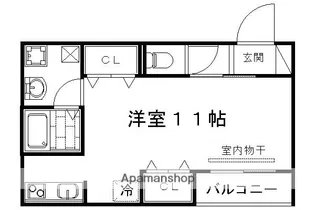 セントラルジェム御所南【103号室】の間取り