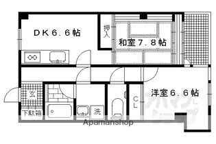 レジデンス岡崎【407号室】の間取り