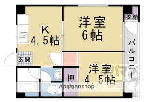 2DKの間取り画像