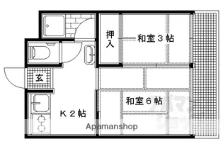 福山マンション【28号室】の間取り