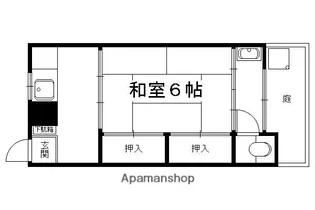 辻アパート【205号室】の間取り