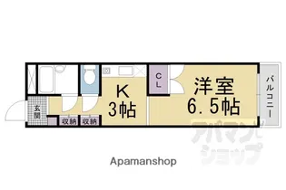 ハイツ西野【202号室】の間取り