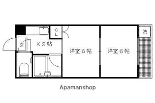 ロイヤルコーポ大同【302号室】の間取り