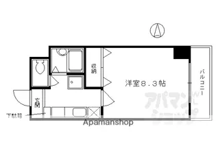 ハウスセゾン四条通【1311号室】の間取り