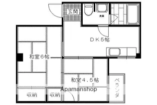 花柳ビル【4D号室】の間取り